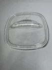 Pyrex 7-1/2" Square Glass Fits 1.5 qt Casserole Lid Only, Small Chip, See Pics