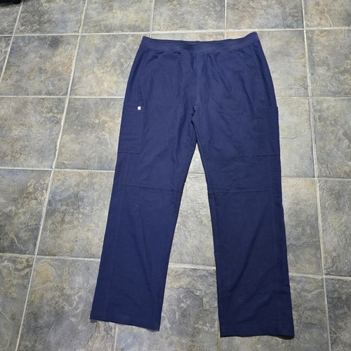 FIGS Scrub Pants Womens 3XL Navy Blue Technical Collection T2001 Cargo FIONx