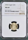 U.S. Mint American Eagle Gold G$5 2026 1/10 oz NGC MS 69 Coin