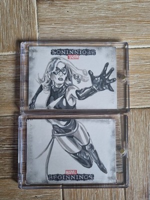 2012 Upper Deck Marvel Beginnings Series 2 1/1 Sketch Cards Ms. Marvel 