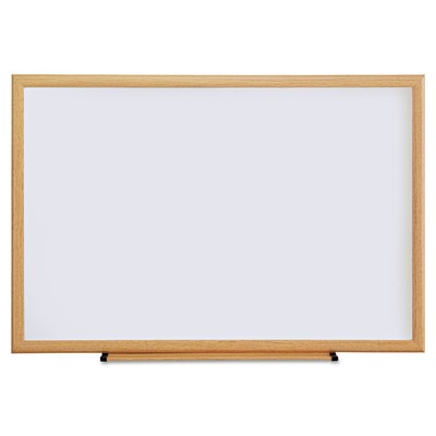 Erase Board Melamine 36 x 24 Oak Frame UNV43619