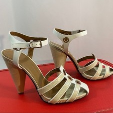 Sonia Rykiel Paris Snakeskin Grommet Heels