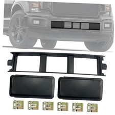 Front Bumper Cover Lower Grille Trim Panel Kit Fit For 2018-2020 Ford F-150,