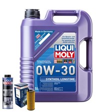 Motoröl 0W30 LIQUI MOLY Synthoil Longtime 5L+BOSCH Ölfilter +Spülung