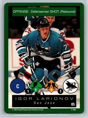 1995 Playoff One on One Challenge Igor Larionov #85 San Jose Sharks HOF