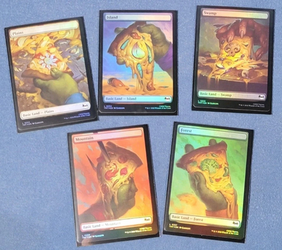 Magic the Gathering - Set of FOIL Pizza Lands - #0253 - 0257