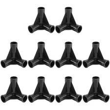 Lightweight Camping Tent Pole Tee Connector with 19mm Inner Diameter 10pcs