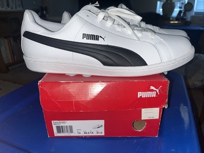 Puma Smash L Men s size 14  White/Black Leather Lifestyle Sneakers #356722-11