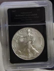2007 US Silver Eagle $1 Gem Unc Black Bradford Slab