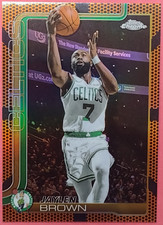 2025-26 Topps Chrome Jaylen Brown #51 Orange Basketball Refractor Celtics