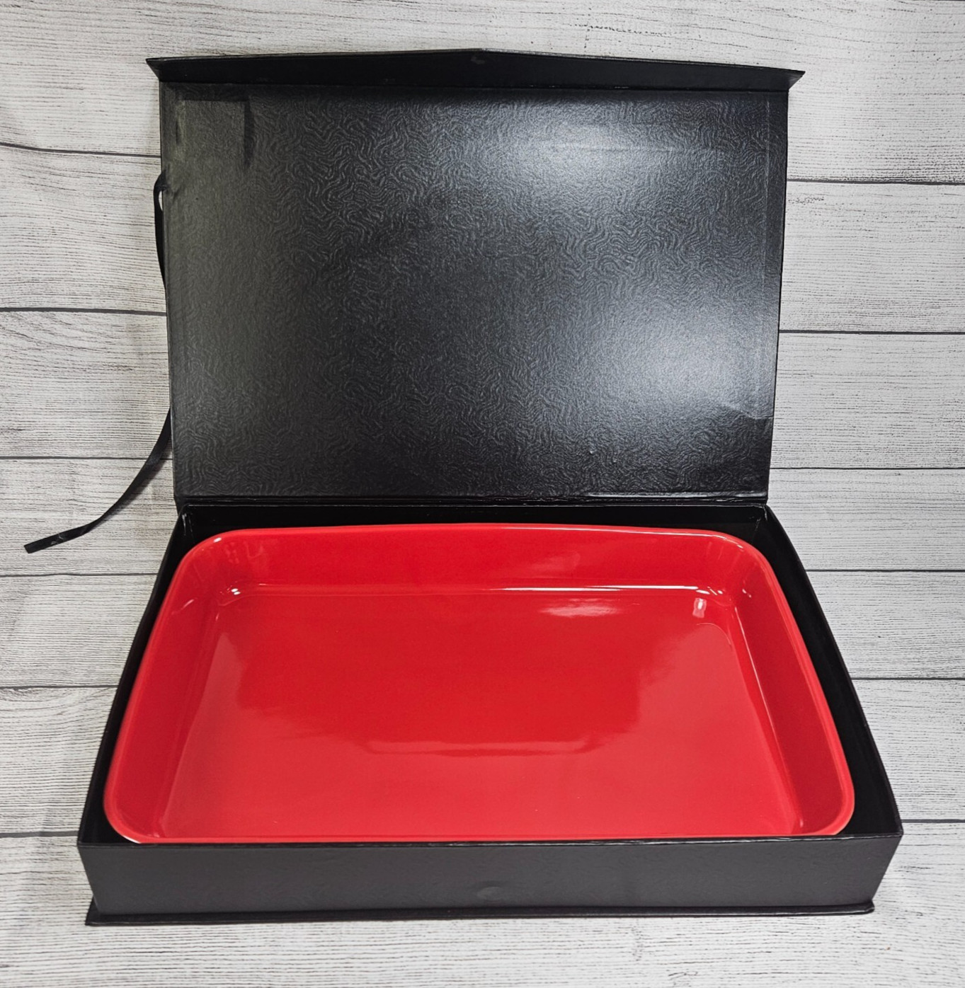 Parini Cookware Ceramic 10.5in x 16.5in Rectangular Serving Dish RED RARE *Promo