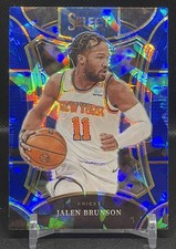 2023-24 Panini Select Jalen Brunson Blue Ice Prizm Mezzanine