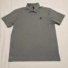 Men  s Adidas Solid Color Logo Polo Shirt  Size Medium  H56774