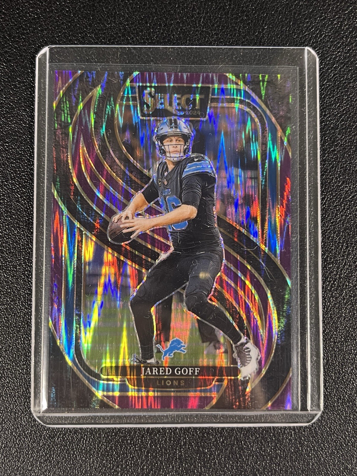 2024 Panini Select - Premier Level Jared Goff #123 Purple Shock Prizm /360