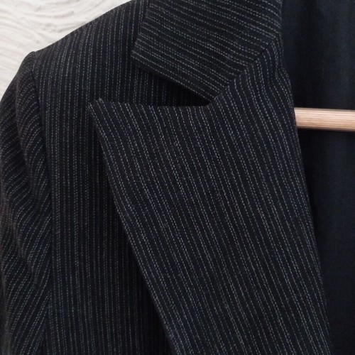 Mango Grey Striped Soft Chenille Blazer Jacket EU 40 UK 12 - Picture 3 of 11