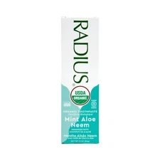 RADIUS Mint Aloe Neem Organic Toothpaste 3 Ounce Natural Tooth Cleaning Gel