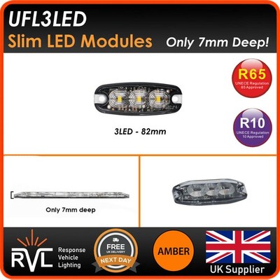 BÜNDIG BERNSTEIN LED STROBOSKOP LICHT SLIM FLACH MODUL BAKE RECOVERY LIGHTBAR 12 V 24 V