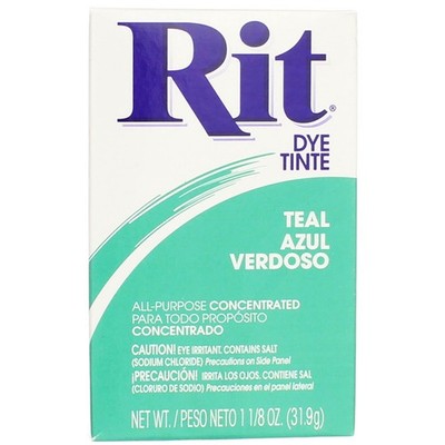 2 Pack Rit All-Purpose Powder Dye, Teal, 1.125 oz