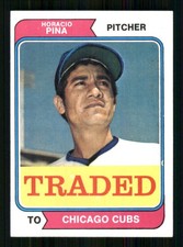 1974 Topps Traded #516T Horacio Pina Chicago Cubs 9223