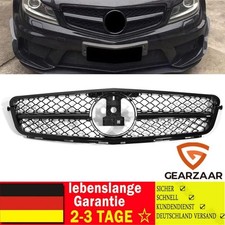 Grill Sport K&uuml;hlergrill Schwarz f&uuml;r Mercedes W204 C204 C63 S204 Coupe Glanz