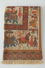 Pakistan Pashmina Shawl, Wool Wrap or Meditation Shawl Blanket for Women