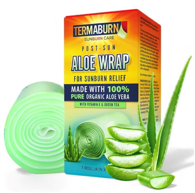 Aloe Wrap for Sunburn Relief   Hydro-Gel Aftersun Treatment with 100% pure aloe
