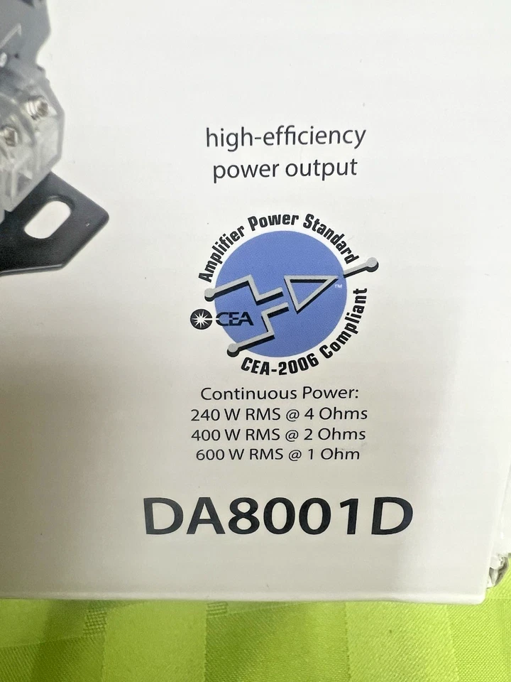 Dual DA8001D Digital Mono Amplifier 1000-Watt Max NEW IN ORIGINAL BOX FREE SHIP - Image 3 of 4