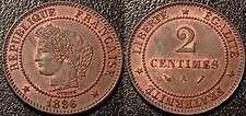 Francia - III Repubblica - 2 Centesimi Ceres 1896 A, Parigi Spl ! F.109 / 22