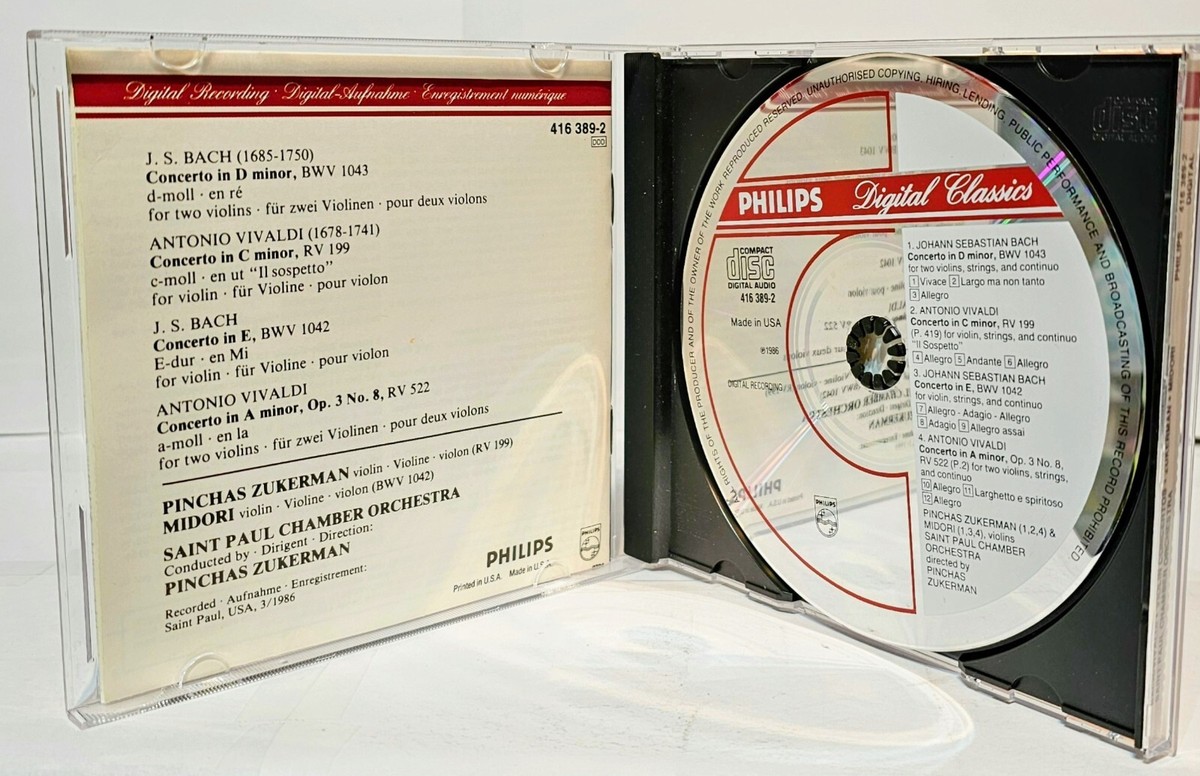 「Spinnin' the Chamber」オムニバスCD Pinchas Zukerman And Midori : Bach Vivaldi St. Paul Chamber