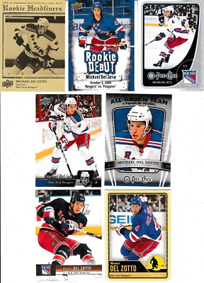   20 different MICHAEL Del ZOTTO cards lot 2010 - 2021 Rangers Flyers Canucks