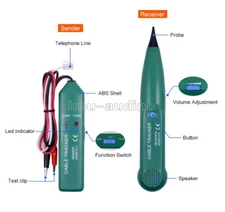 RJ11 Network Line Finder Cable Tracker Tester Toner Electric Wire Tracer w/ Bag