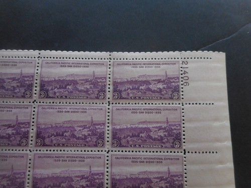Scott 773, 3 centavos, California Pacific International Expo, hoja - Imagen 2 de 2