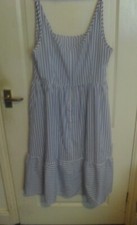 SHEIN WOMENS BLUE & WHITE DRESS (SIZE LARGE) BRAND NEW WITHOUT TAGS