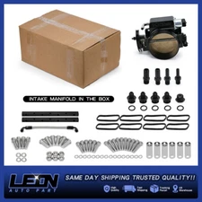 102mm Low Profile Intake Manifold LS1 LS2 LS6 4.8 L & Fuel Rail Throttle Body BK