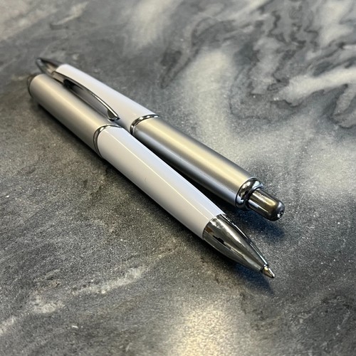 Bolígrafos personalizados impresos en cromo blanco, bolígrafos promocionales - Imagen 5 de 5