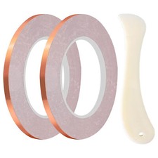 Copper Foil Tape for Stained Glass 2pcs Copper Paper Circuits Shielding Tape