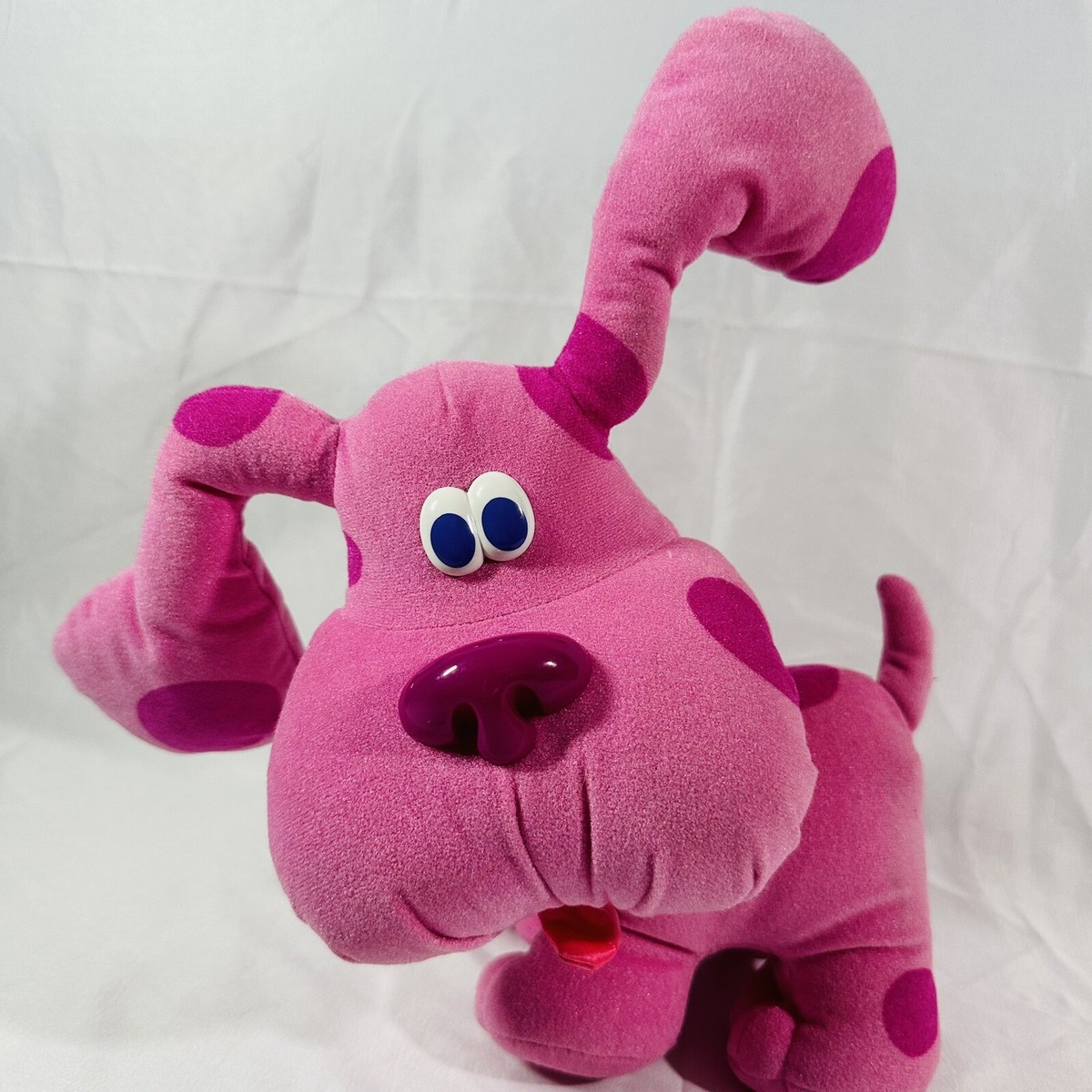 Blues Clues Magenta Talking Plush Dog Tyco Works Great 1999 12