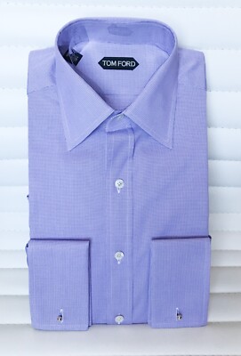 Tom Ford Light-Purple Dress Slim-Fit Cotton-Shirt US 15.5  39 Brand New