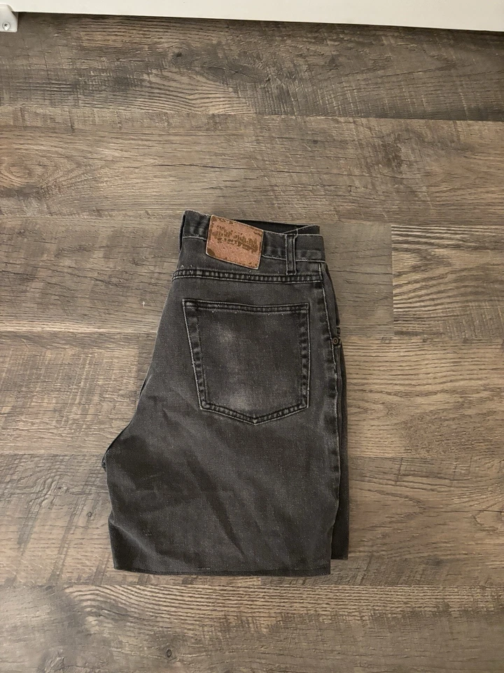 复古宽松褪色黑色短裤  — 第 3/4 张图片