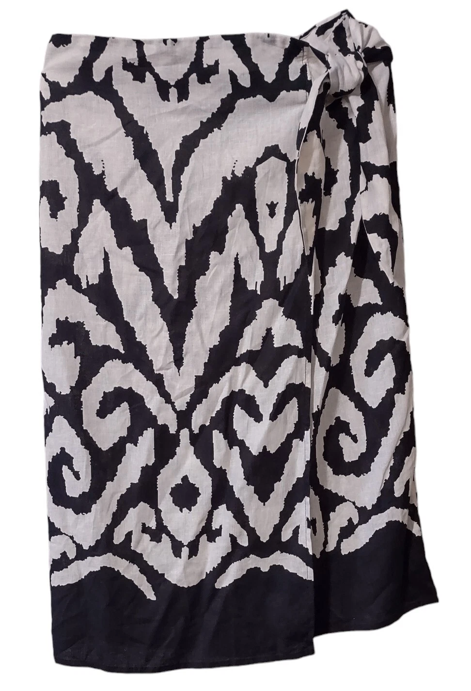 Rachel Zoe Wrap Skirt Women's Size Small Linen Blend Skirt Elastic Waist In Back