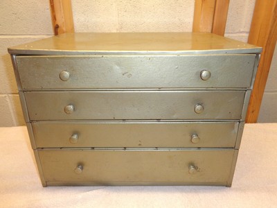 4 Drawer Metal Parts Bin Storage Cabinet 16 X 11 1 2 X 11 1 2 Ebay