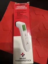 Medic Therapeutics Touchless Digital Infrared Thermometer Color Indicator New.