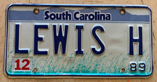 SOUTH CAROLINA VANITY AUTO LICENSE PLATE 