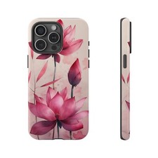 Phone Ink - iPhone  Galaxy  Pixel Case - Pink Lotus Floral Lily Flower