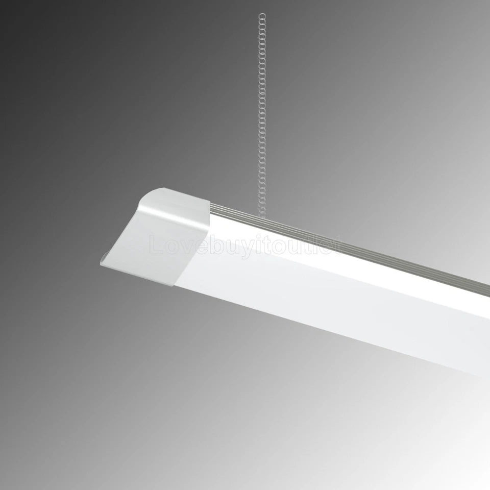 4 Pack x 54W Utility LED Shop Light for Storage Room Workbench Workshop 5000LM - Image 2 of 4