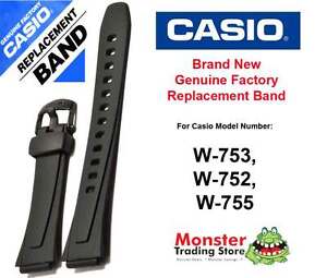 CASIO WATCH BAND REPLACEMENT ORIGINAL WOULD FIT: W-753, W-752,W-755 | eBay