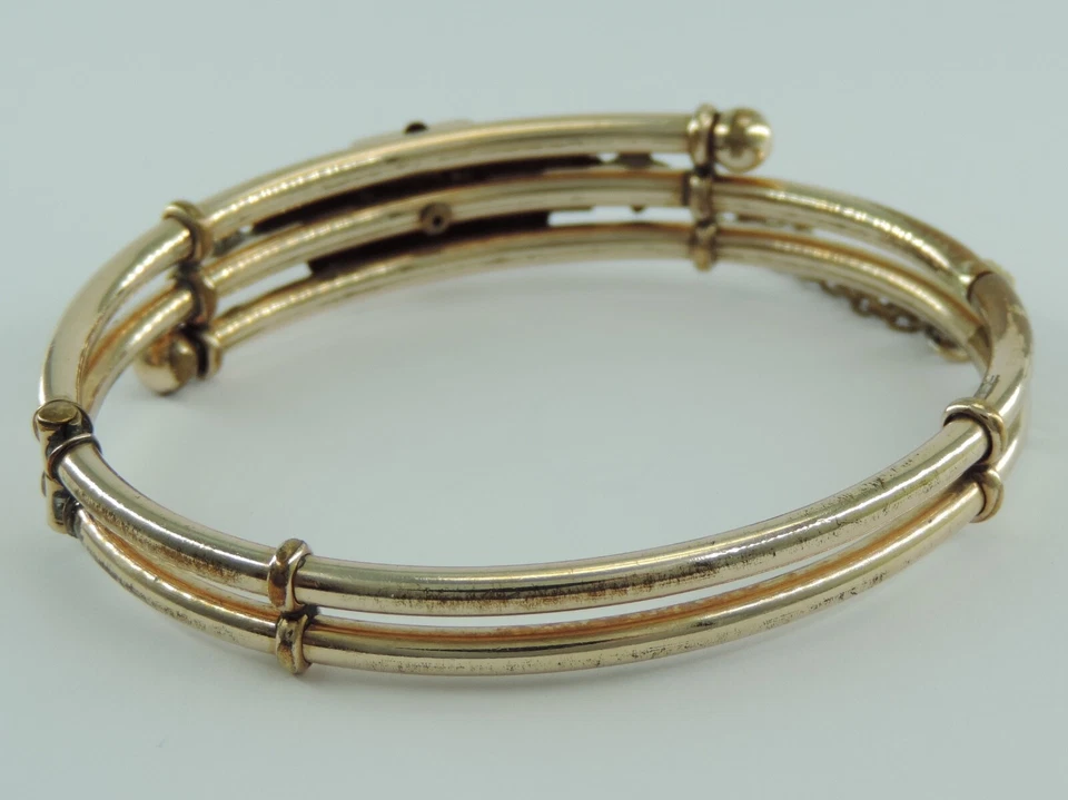 Vintage Damen Armreif mit Zirkonia / Vergoldet  - Bild 3 von 4