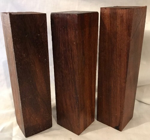 3 Granadillo Wood 2x2x8 Turkey Calls Pipe Making Knife Scales Pool Cues Lumber - Picture 3 of 3
