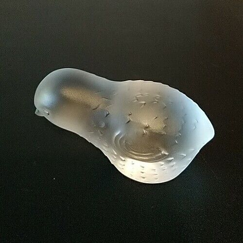 Baccarat Kristall Milchglas Vogel Figur Briefbeschwerer französisch gemarkt Sockel 9 cm - Bild 1 von 17