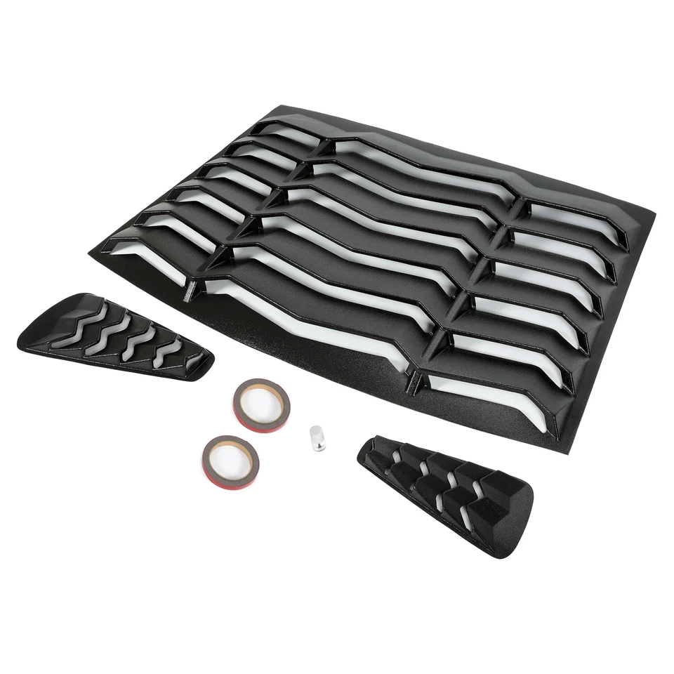 Rear+Side Window Louvers For Ford Mustang GT 2005-2014 Windshield Cover Foto 2 de 4